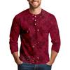 Men's Halloween Print Raglan Dralan Three-quarter Sleeve Casual Top