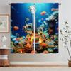 Antique Guitar Bedroom Curtains 2 Pieces Modern Home Decoration Curtain Rods Partition Window Sheer Curtains for Living Room