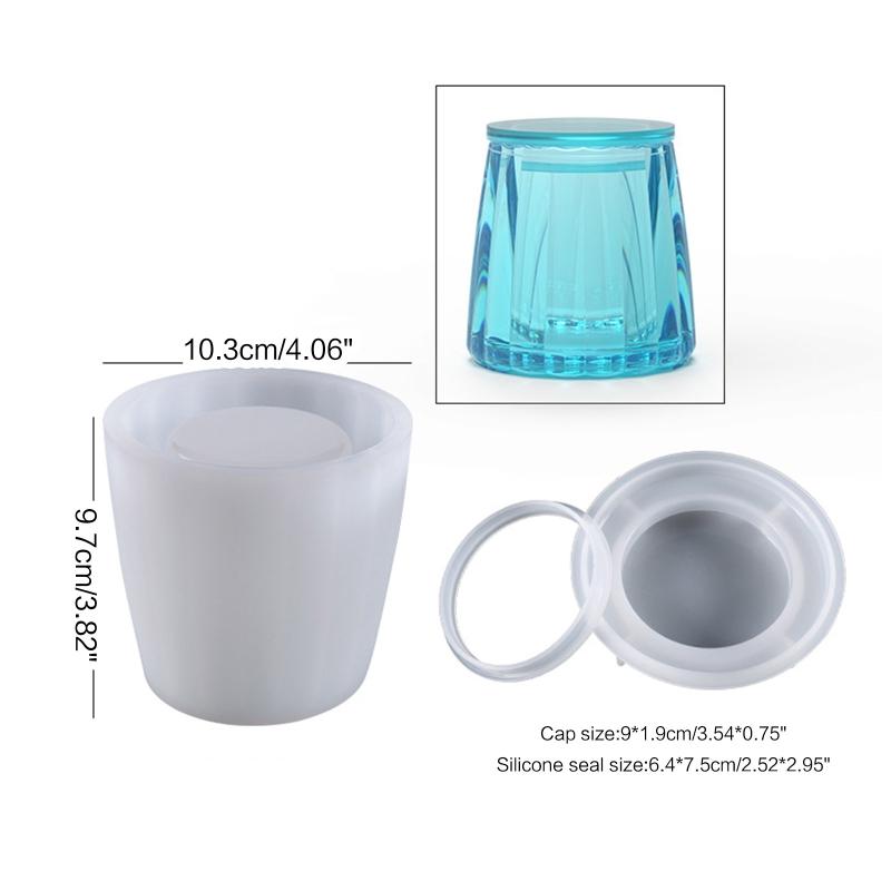 Storage Sealed Bottle Mold Jewelry Ring Box Mold Suitable for Soap Candle Holder Flower Pot Craft Diy Home Decoration