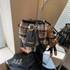 Feeling niche retro woolen bucket small bag women's 2026 new fashionable large-capacity portable shoulder bag