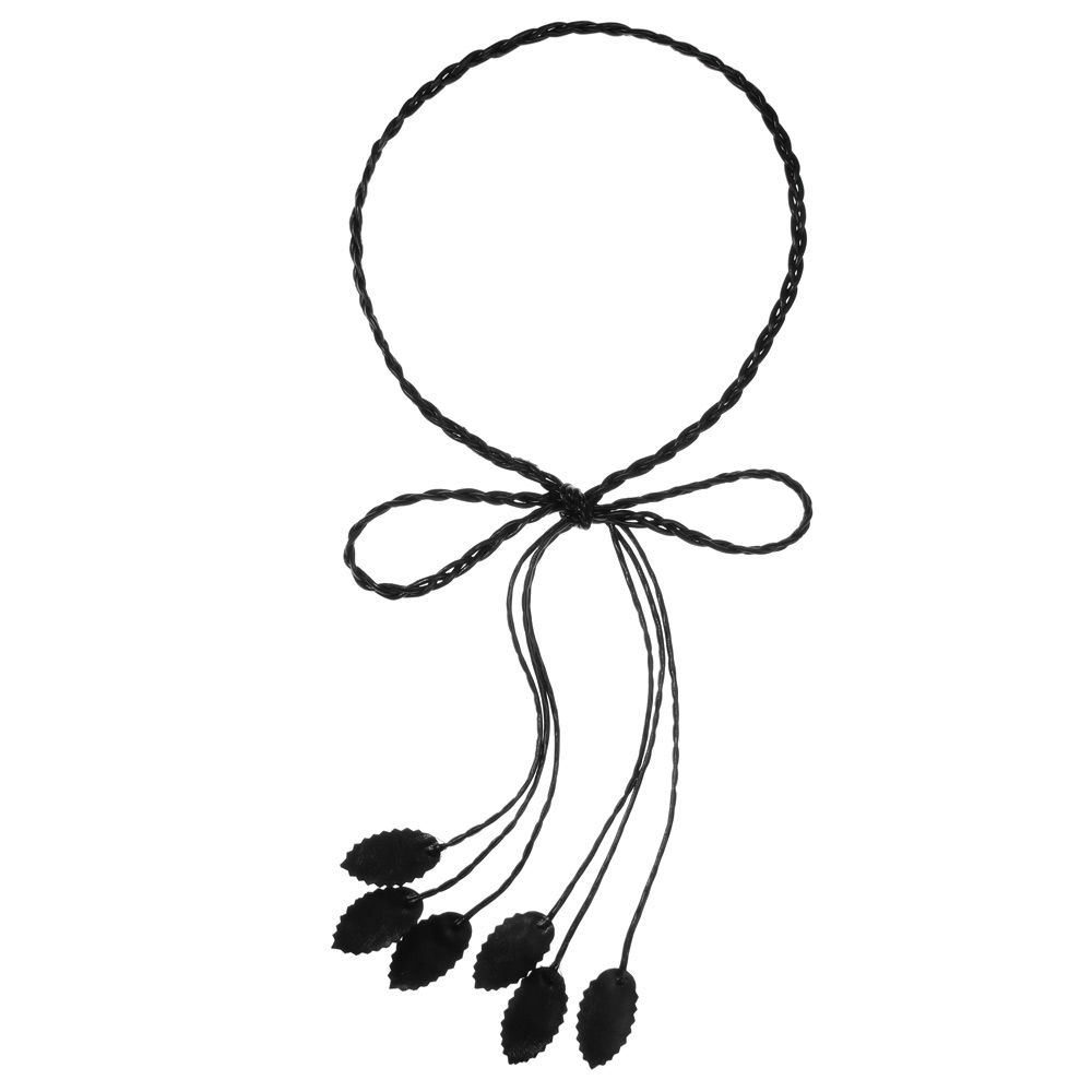 Mode Anmutig Verstellbar Kunstleder Dünner Gürtel Geflochtenes Blatt Geflochtene Gürtel Kleiderriemen