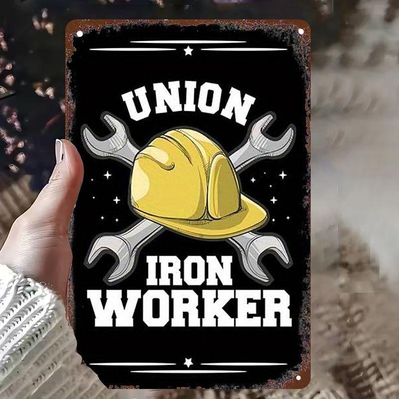 Vintage Garden Tools Metal Painting for Balcony Garage & Garden Decor