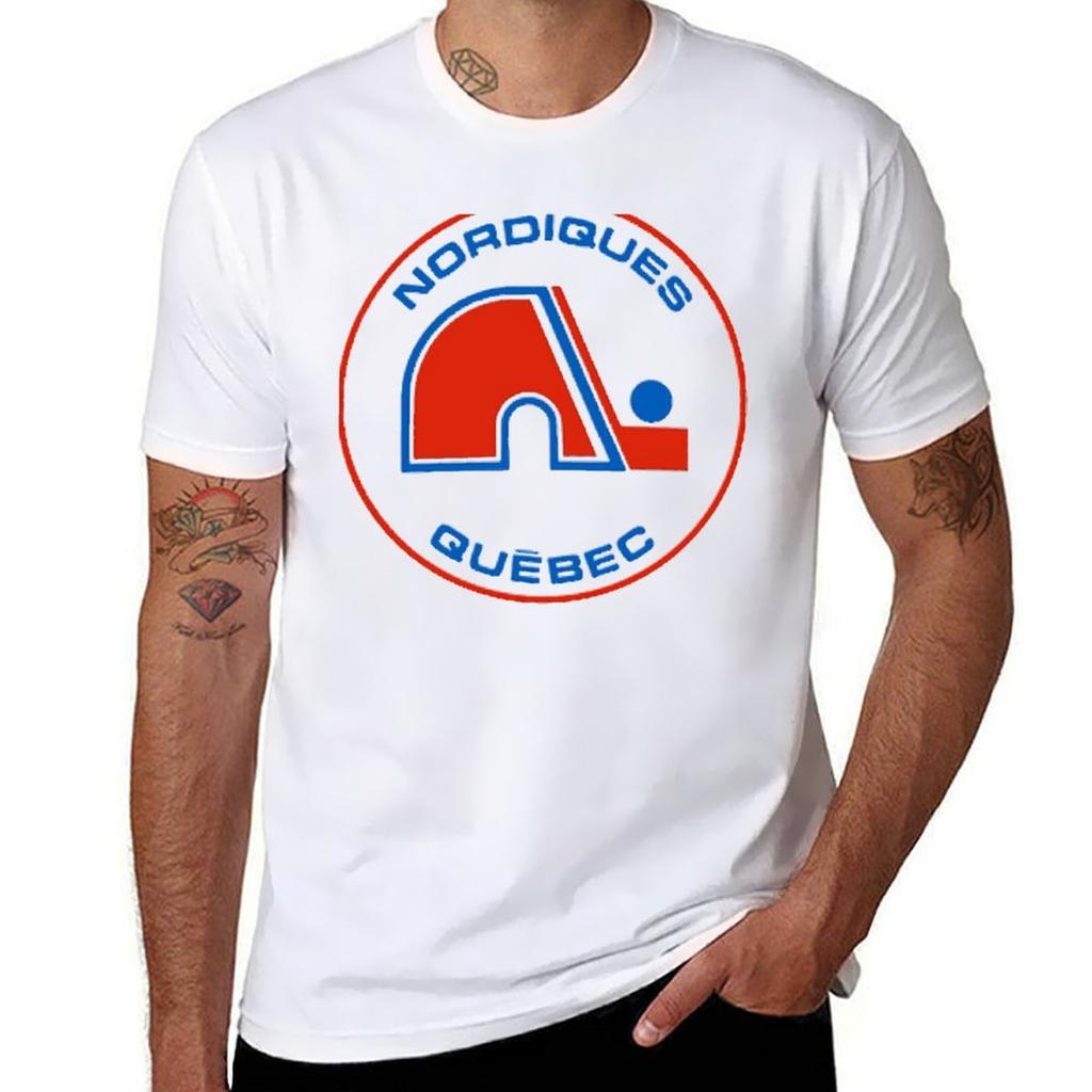 Vintage Quebec Hockey Retro Nordiques Tshirt Casual Loose Short Sleeve Tee For Unisex Tshirt