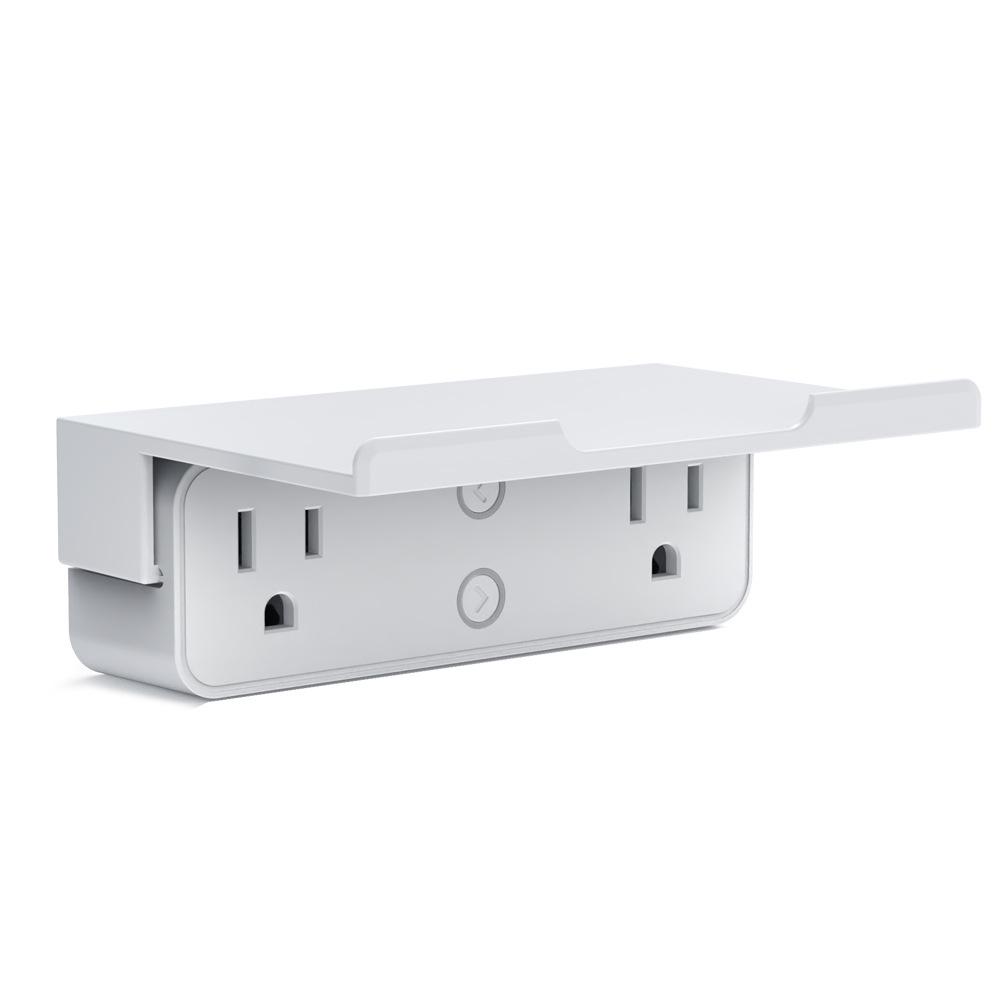 US Standard 10A Dual Wireless Smart Plug, Alexa-Compatible, Multi-functional WiFi Socket