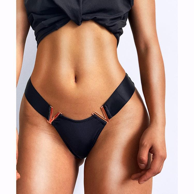 European & American Ice Silk Low Waist V-Shaped Sport Thong: Sexy, Hip-Lifting, Half-Coverage Design