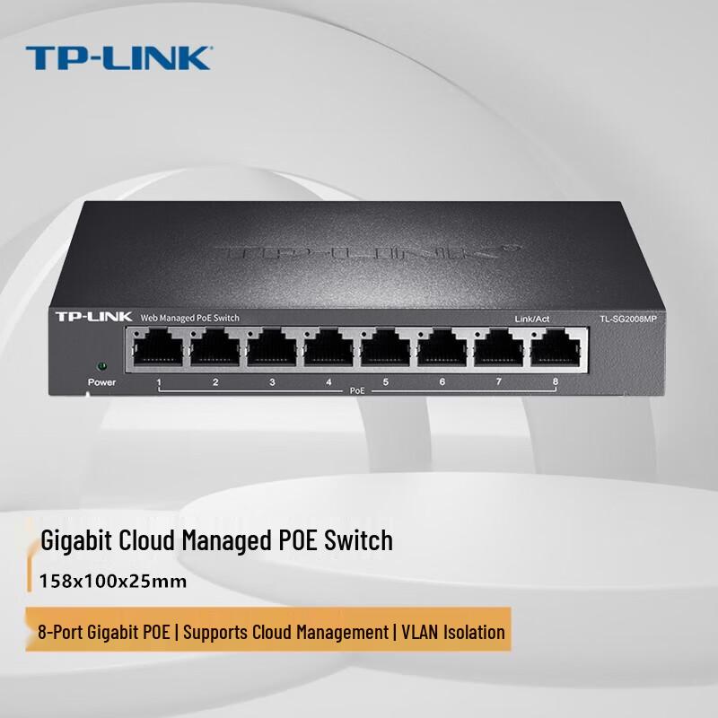Tp-Link TL-SG2008MP 8-Port Gigabit Web Managed PoE+ Switch
