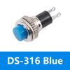 5/20/100PCS 10mm DS316 OFF-(ON) Momentary 0.5A 250VAC Panel Mount Push Button Switches DS-316 Black/Green/Yellow/Blue/White/Red