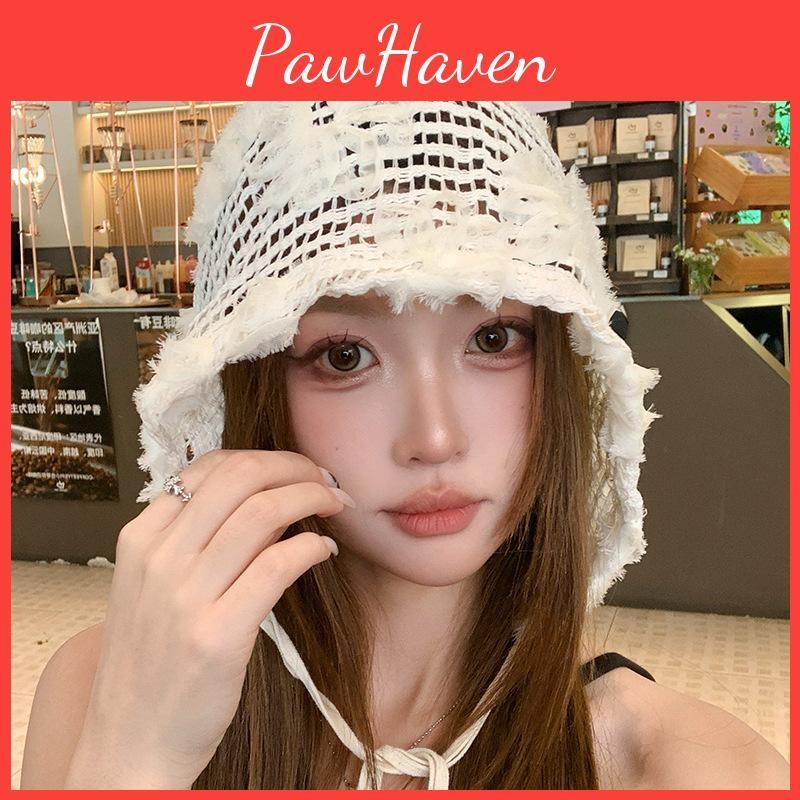 Color Solid Flower Knitting Versatile Unisex Alphabet Fall Winter Outdoor Hat