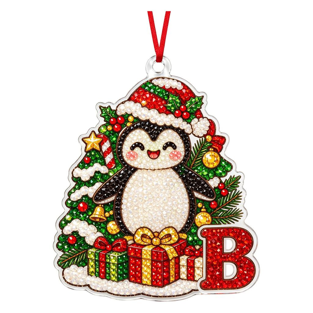 Christmas Cute Pet 2D Acrylic Hanging Ornament for Holiday Tree Decor