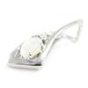 Les Trésors De Lily [E8671] - Pendentif Argent artisanal 'Déesse Opale' blanc argenté (rhodié) - 20x8 mm