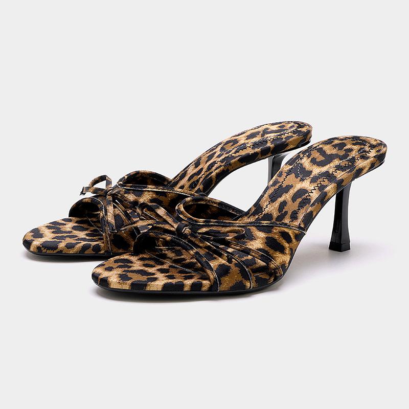 

Fashion New Luxury Leopard Pattern Women s High Heel Sandals with Thin Heels Fashionable and Trendy Casual Sandals Classic Women s Shoes 41 цветной печати леопарда