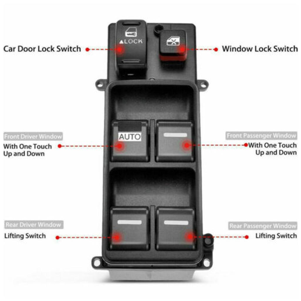 Auto Fensterheber Schalter Kompatibel für 35750-SDA-H12 2003-2008 Elektrische Leistung Rückspiegel Einstellknopf