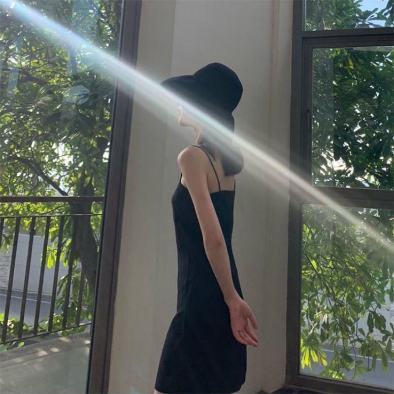 WTEMPO Brand Trendy Fashion Halter Dresses Women Summer Women's Sexy Inside Hit Bottom Hepburn Style Small Black Dress Halter Skirts