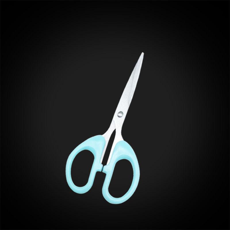 Blue Stainless Steel Multi-purpose Office and Household Scissors. Student Handmade Paper-cutting Knife. Children's Safe Small Scissors.