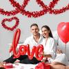 Love Sequins Valentines Garland 5M Hanging Decor Colorful Heart Tinsel Garland  Birthday Party