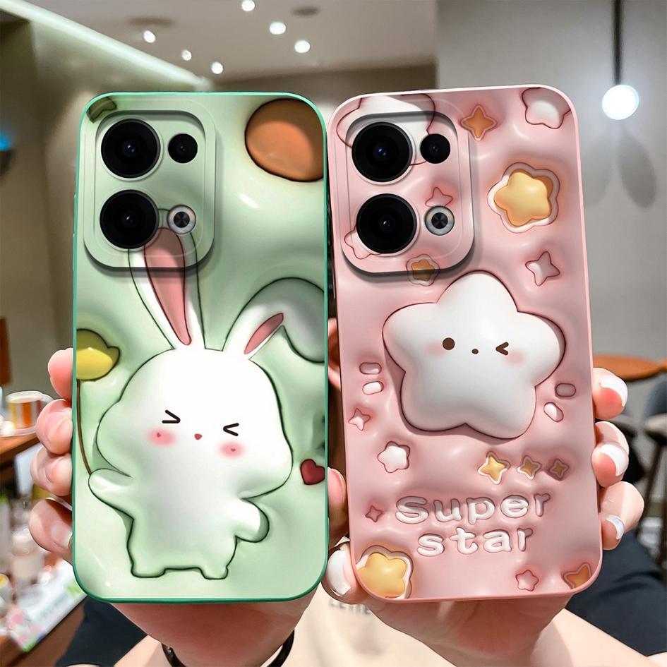 Pentru Oppo Reno13 Pro 12F Realme C75 Realme 14 Pro Plus F27 A3 NFC A40 A40m A60 Huse Drăguț Panda Broască Silicon Lichid Moale Anti-Alunecare Husă Pentru Oppo Carcasă