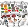 Farm Scene Animal Models Set Pvc Farm Animal And Vegetables Figure Toy For Kids Play And Decoration