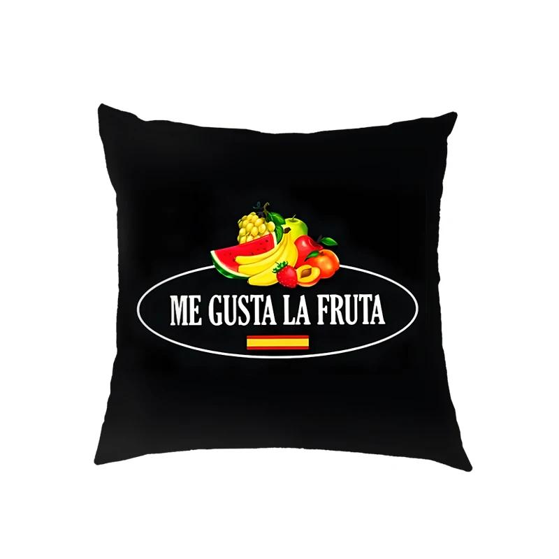 Me Gusta La Fruta España Cushion Covers I Like Fruit Pillowcase Throw Pillow Cover Office Bedroom Living Room Home Decorations