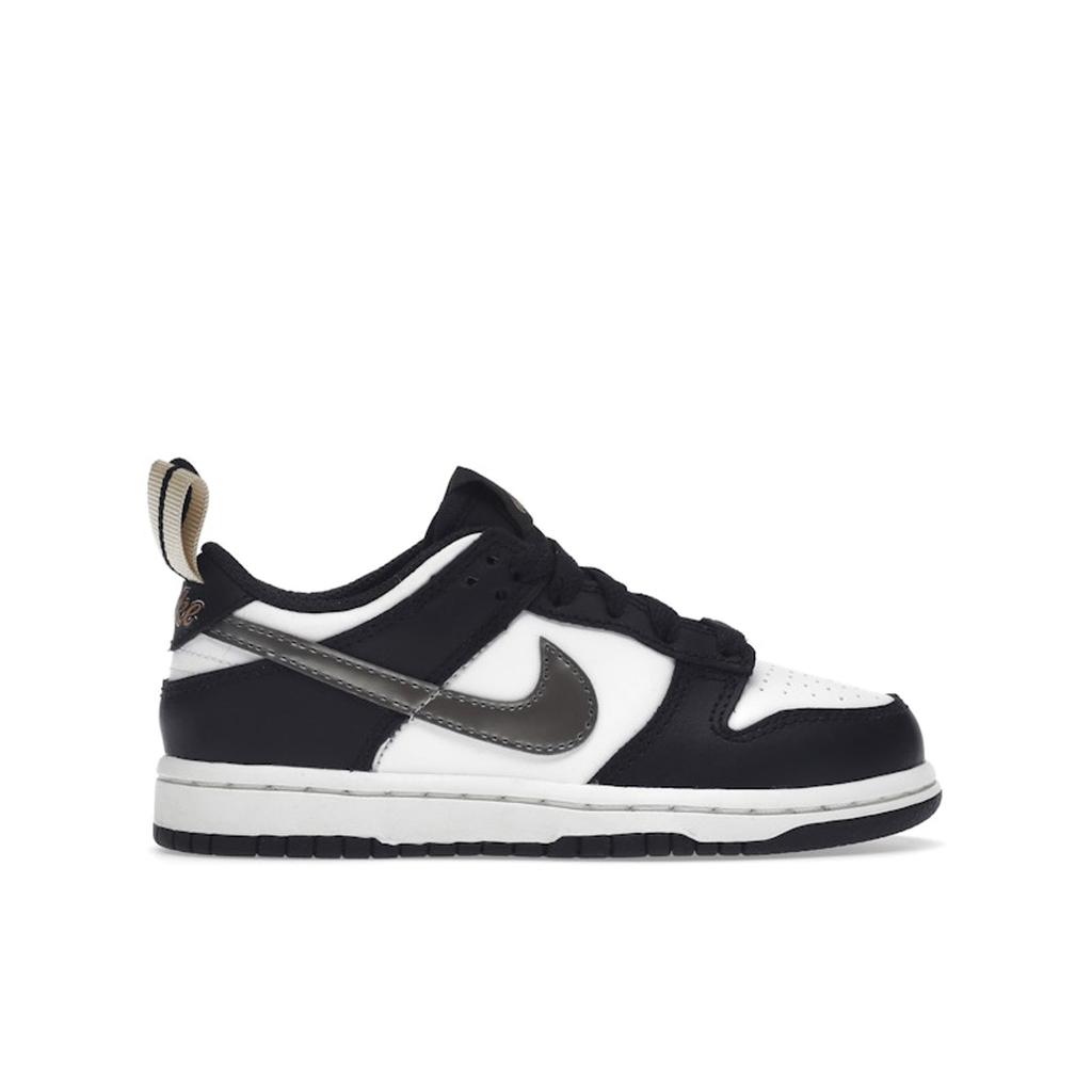 Nike Dunk Low PS White Off Noir Kids Sneakers Black Summit-White Metallic-Gold-Star DR6918-001