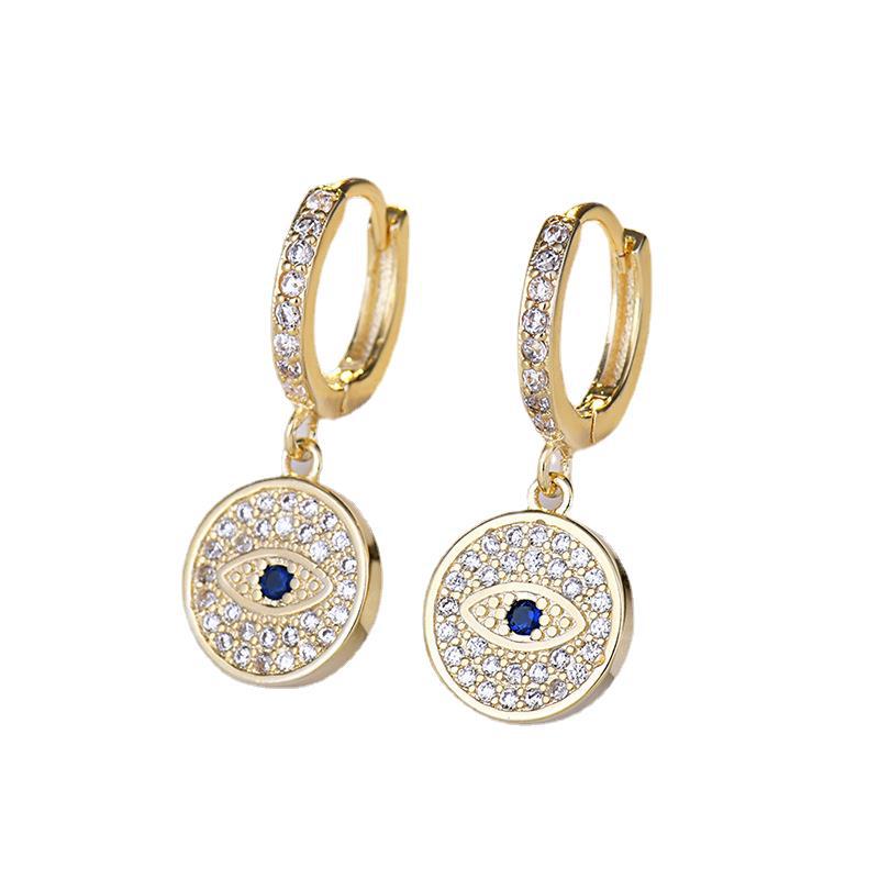 European and American Wind Devil's Eye Planet Series Micro-inlaid Zircon Fashion Earrings, Studs, Internet Celebrity Ear Buckles, Small Earrings 2026