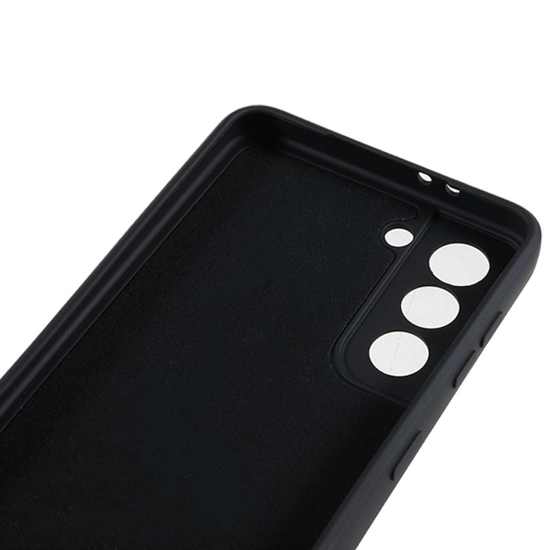 For Samsung Galaxy S21 4G/5G Back Shell TPU Case Fiber Lining Rubberized Cell Phone Cover