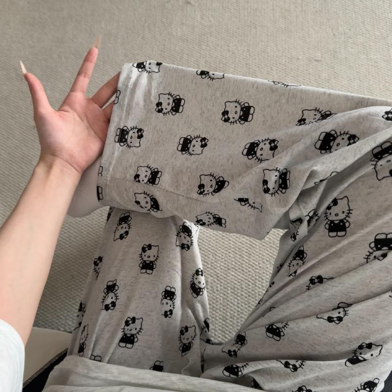 Women's Summer Loose Pajama Pants: Imitation Cotton, Versatile for Home or Outdoor Wear