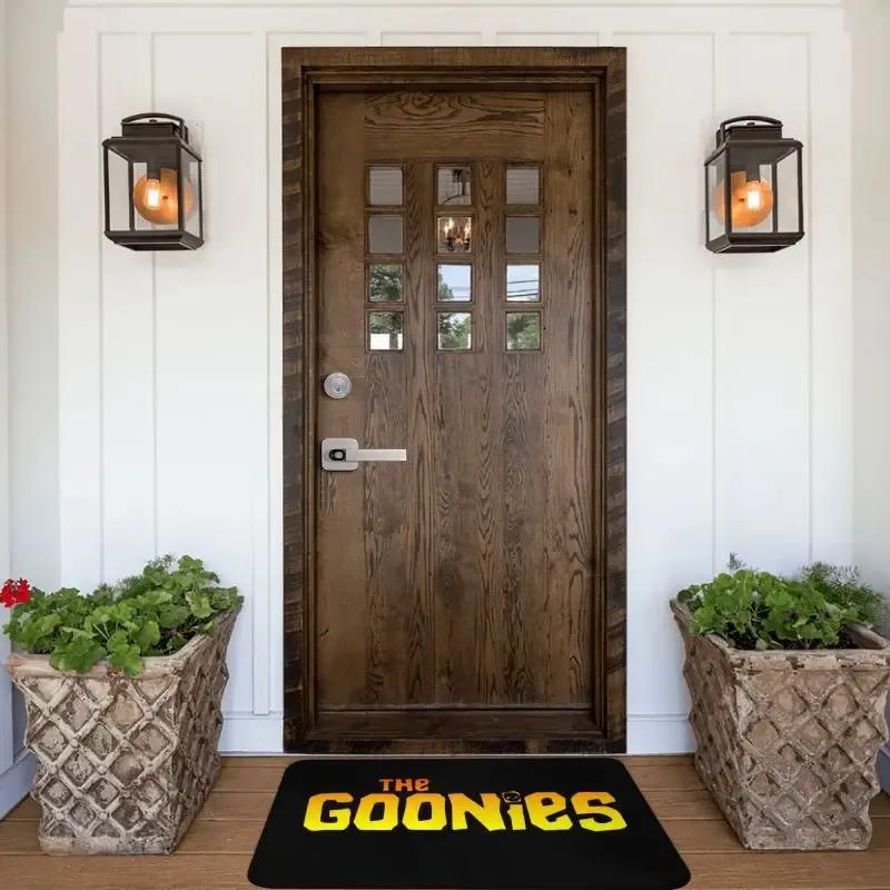 The Goonies Logo Doormat Non-Slip Entrance Kitchen Door Floor Mats Never Say Die Sloth Chunk Fratelli Skull Pirate  Carpet Rug