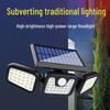 New Rotatable LED Solar Wall Lamp - Three-Head, Waterproof, Motion Sensor, Outdoor Courtyard and Street Light
