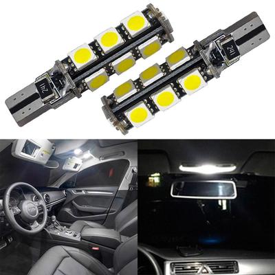 2X T10 W5W 5050 13SMD 9SMD White Interior Lights LED Car Light Wedge Reading Lamp Bulbs Super Bright DC 12V