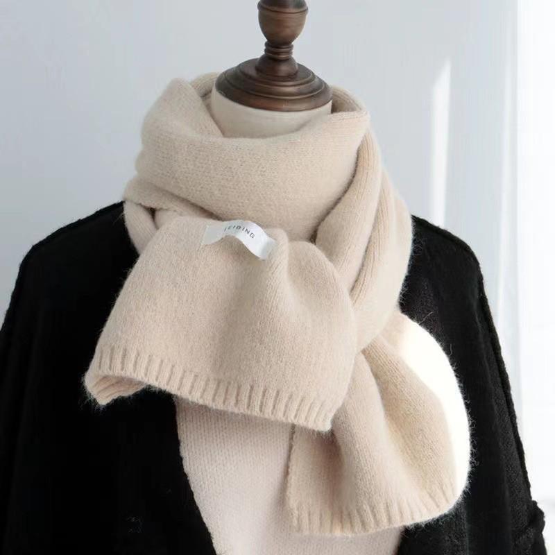Damen 2025 Koreanischer Stil Gestrickter Winterschal - Unifarben, Warm, Vielseitig, Unisex Halswärmer
