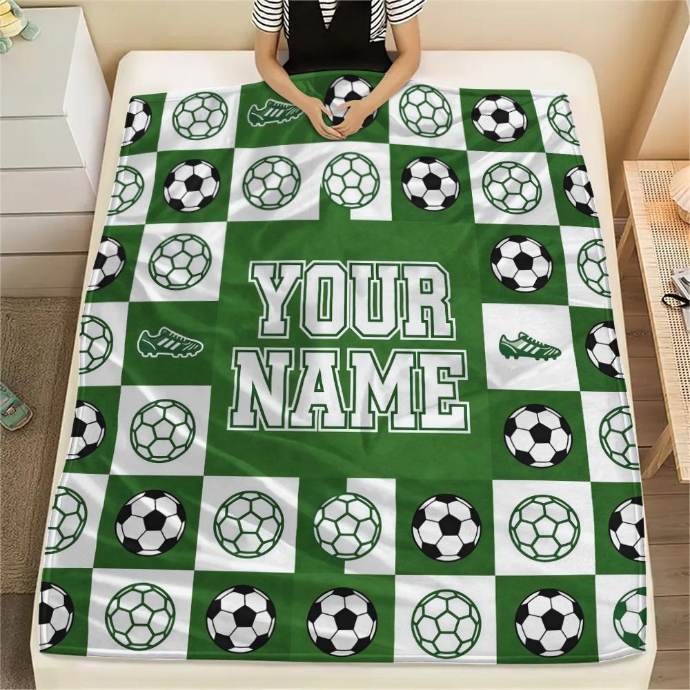 Custom Name Multi Sport Graphic Flannel Blanket, High Quality Comfortable for All Seasons, Home Decor, Warmth and Comfort