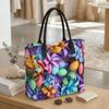  Easter Colorful Tote Bag Large Capacity Casual Handbag for Women Daily Use
