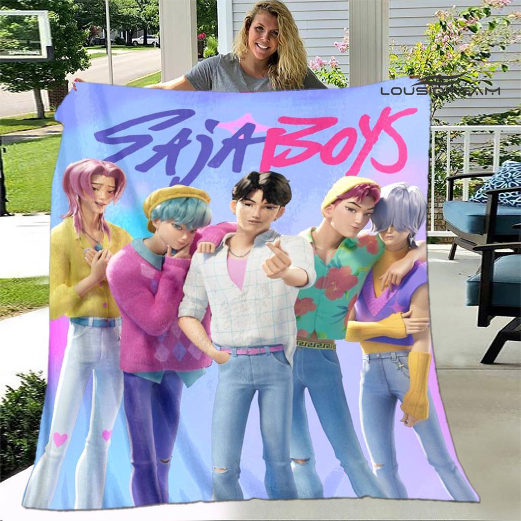 3D KPop Demon Hunters Cartoon blanket Warm blankets Soft and comfortable blanket Home Travel Blankets bed linings Birthday Gift