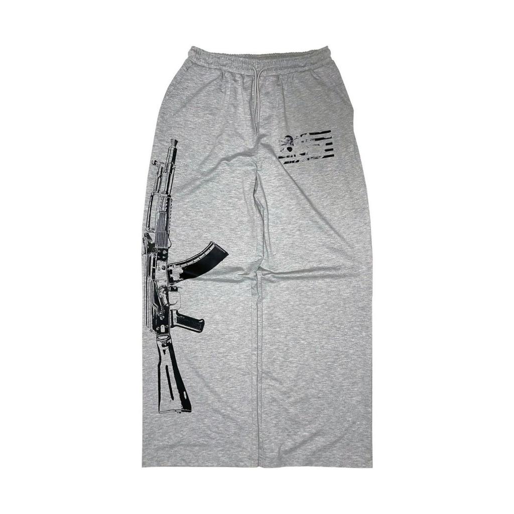 DRIPX Europäische und Amerikanische Bestickte Streetwear Paar Doppelkopf Doppelte Taille Hose Personalisierte Bedruckte Muster Hose