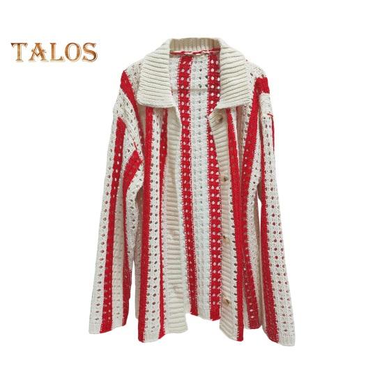 Podzim Jaro Muži Cardigan Košile Pletené Vyhloubený Límec Jednořadý Volné Dlouhé rukávy Barevně ladící Krájení Patchwork Kabát