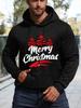 MERRY CHRISTMAS With Trees Printed Comfortable Stylish Versatile Hoodie Sweatshirt With Long Sleeves