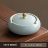 Round Ashtray with Lid Ceramic Wind-proof Fly Ash Ashtray Household Living Room Luxury Creative Decorative Accessories Ashtray