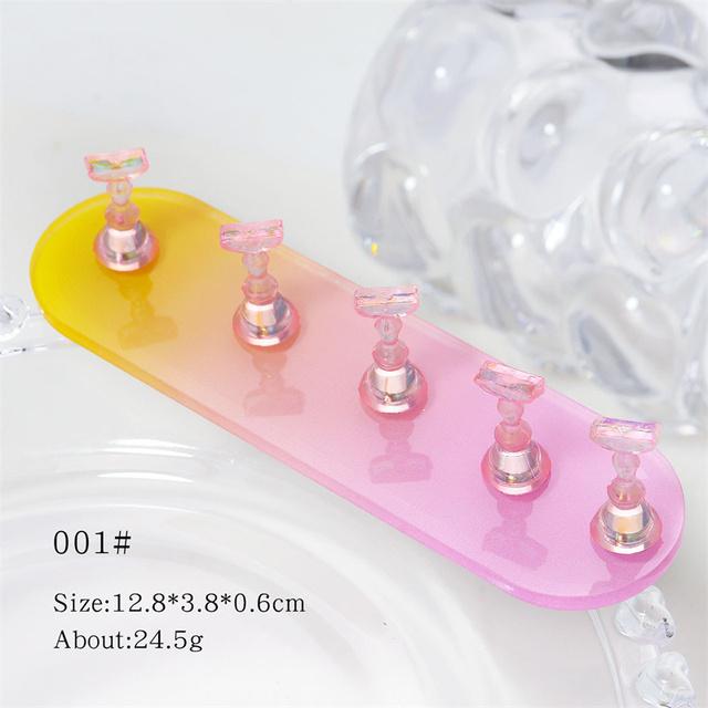 Aurora Magnetic Nail Practice Holder Gradient Color Nail Tips Practice Display Stand Nail Art Showing Shelf Nail Tips Stand Base Tool