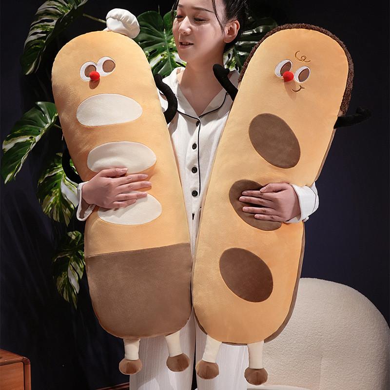 Cartoon Baguette French Plush Toy Cushion Polyester Filling Cozy Cushion Bedroom