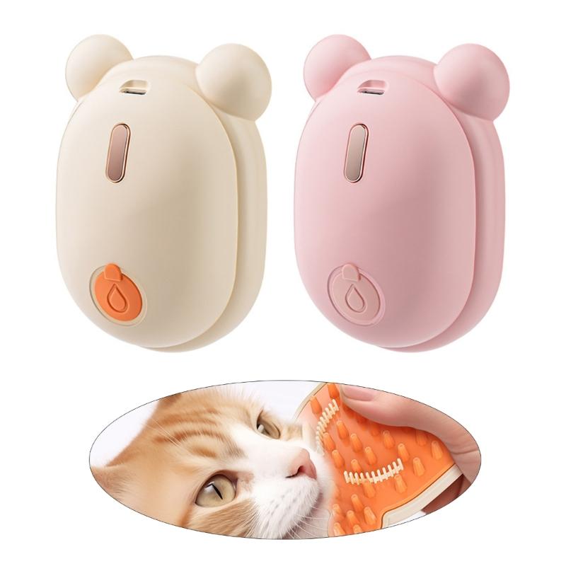 Portable Rechargeable Pet Hair Brush Gentle Soothing Steams Technology for Various Coat Type