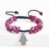 Women's Retro Fatima's Hand Evil Eye Bracelet with Crystal & Natural Stone