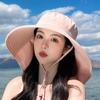 Summer Outdoor Sun Hat with Ponytail Hole Hat Women's Wide Brim Cap Beach Hat Shawl Fisherman Hat UV Protection Visor Hat