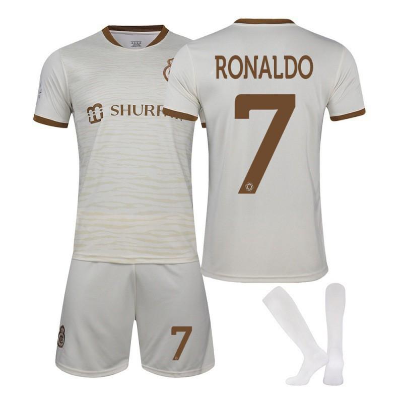 Factory 2324 Riyadh Victory Jersey Home Football Ronaldo No. 7 Children's Sports Set