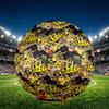 Borussia Dortmund Print Maat 5 Voetbal, PU Slijtvast Voetbal voor Wedstrijdtraining en Dagelijkse Oefening, Verjaardagscadeau voor Voetbalfans