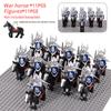 MOC Medieval Rohan Knights Soldiers Guard Army Lotr Cavalier Action Figures Mini Bricks Building Blocks DIY Toys for Kid Gifts