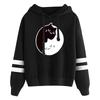 Women's  New Cat Loose Hooded Printed Pullover Long Sleeve Top