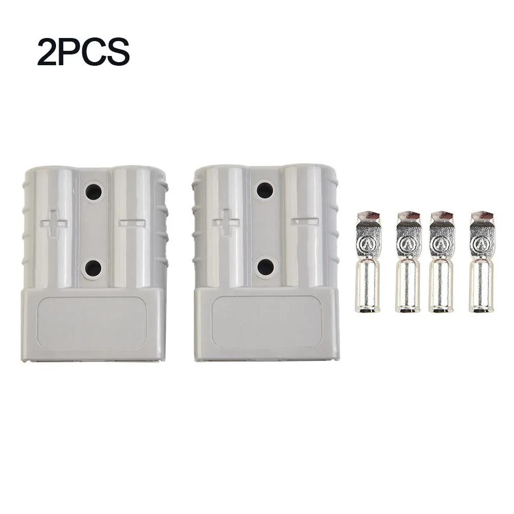 2 Stück Für Anderson Steckverbinder Stecker Mit Staubschutz 50A 600V Batterie Schnellverbindung Stromverbinder Klemme Elektrowerkzeug Zubehör