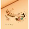 Süße OL Blitz Diamant Bunte Blume Persönlichkeit Damen Ohrstecker