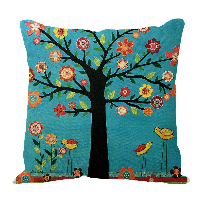 Money Tree Pillow Pillow Case Home Ornament Supplies Nordic Tree Flower Pillow Case Design Sofa Cushion Cushion Cover