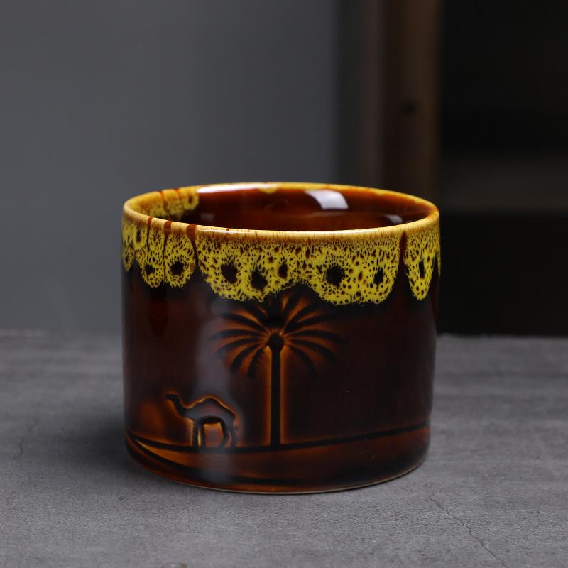 Japanese Style Ceramic Kiln Change Coffee Mugs Creative Retro Home Office Breakfast Couple Milk Tea Cups Drinkware Water Cup